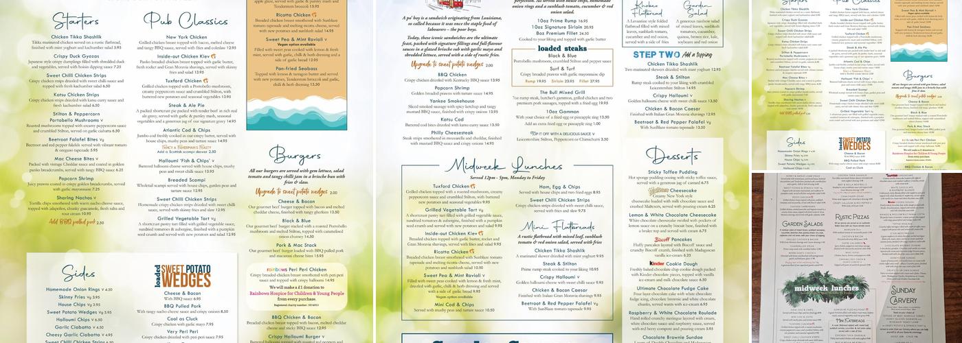 The Bull at Broughton Astley Menu