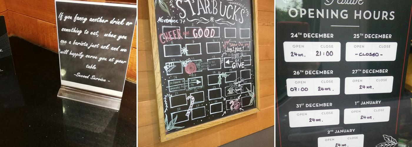 Starbucks Coffee Menu