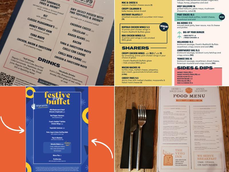 Tree, Leicester Menu