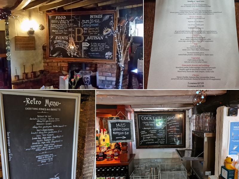 The Bakers Arms Inn Menu