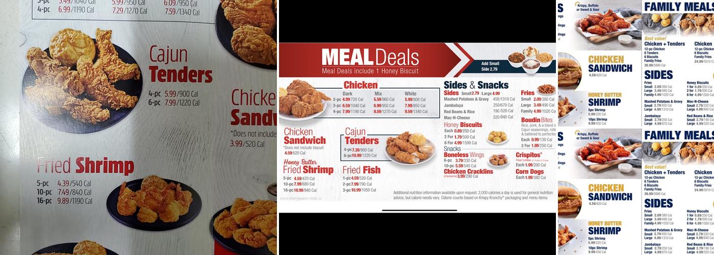 Krispy Krunchy Chicken -SHELL Menu