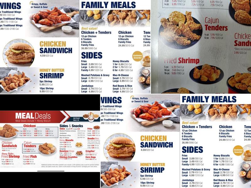 Krispy Krunchy Chicken -SHELL Menu