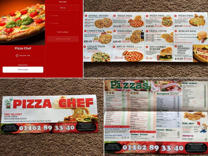 Pizza Chef Leicester Menu