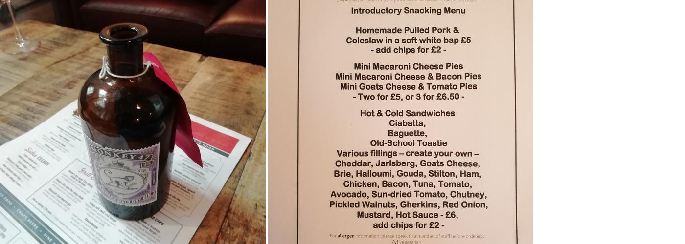 The Charlotte Despard Menu