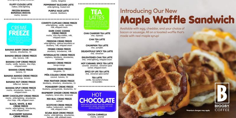 BIGGBY COFFEE Menu