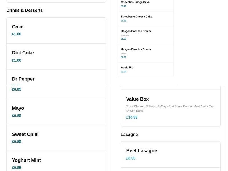 Aroma Chicken And Square Pizza Menu