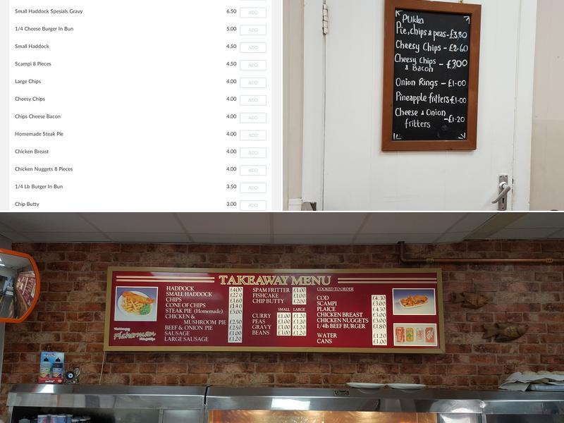 The Hungry Fisherman Menu