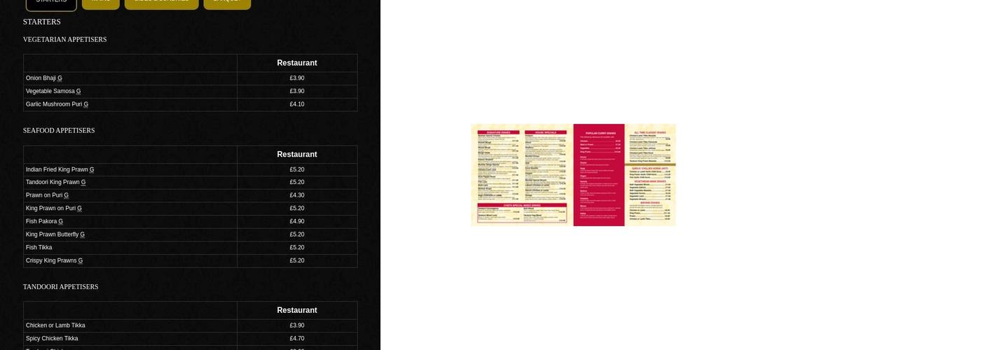 Mumbai Lounge Brigg Menu