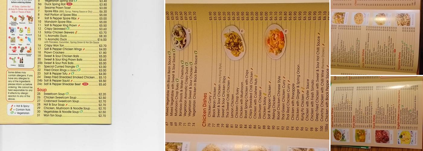 Great China Cantonese Takeaway Menu
