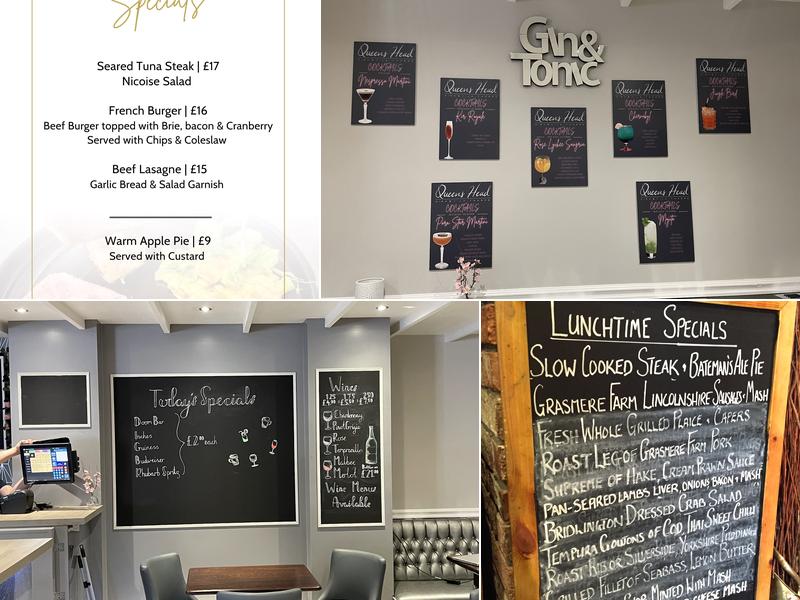 The Queens Head Pub and Restaurant Menu