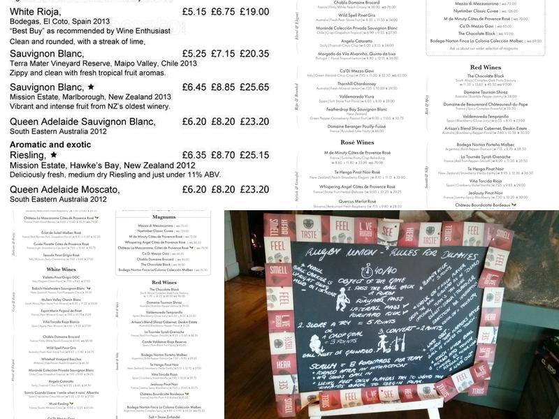 The Queen Adelaide Menu