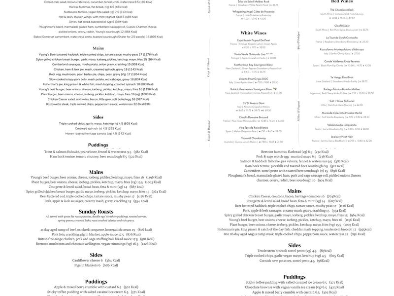 The Nightingale Menu