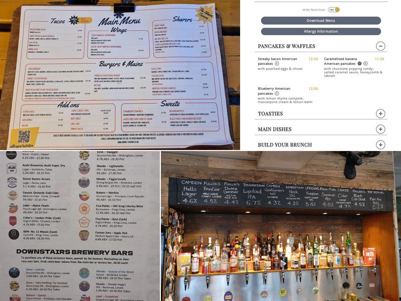 The Union Tavern, Westbourne Park Menu