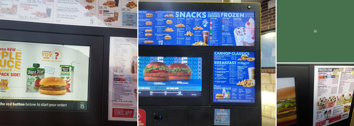 Sonic Drive-In Menu