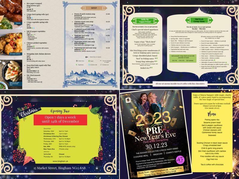 Bar 15 & Yeung Sing at The Bingham Townhouse Menu