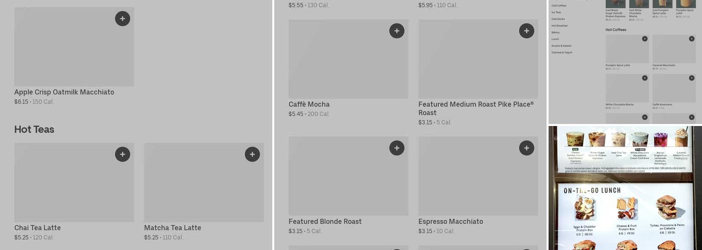 Starbucks Menu