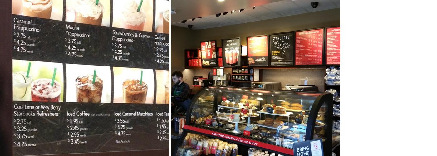 Starbucks Coffee Company Menu