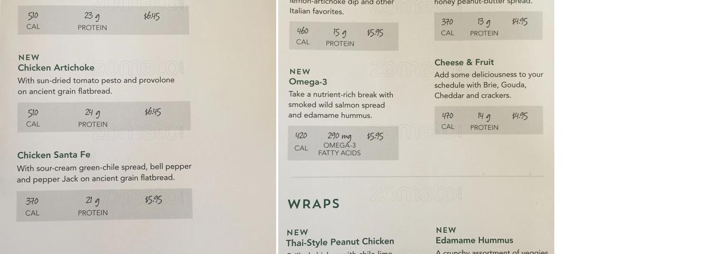 Starbucks Coffee Company Menu