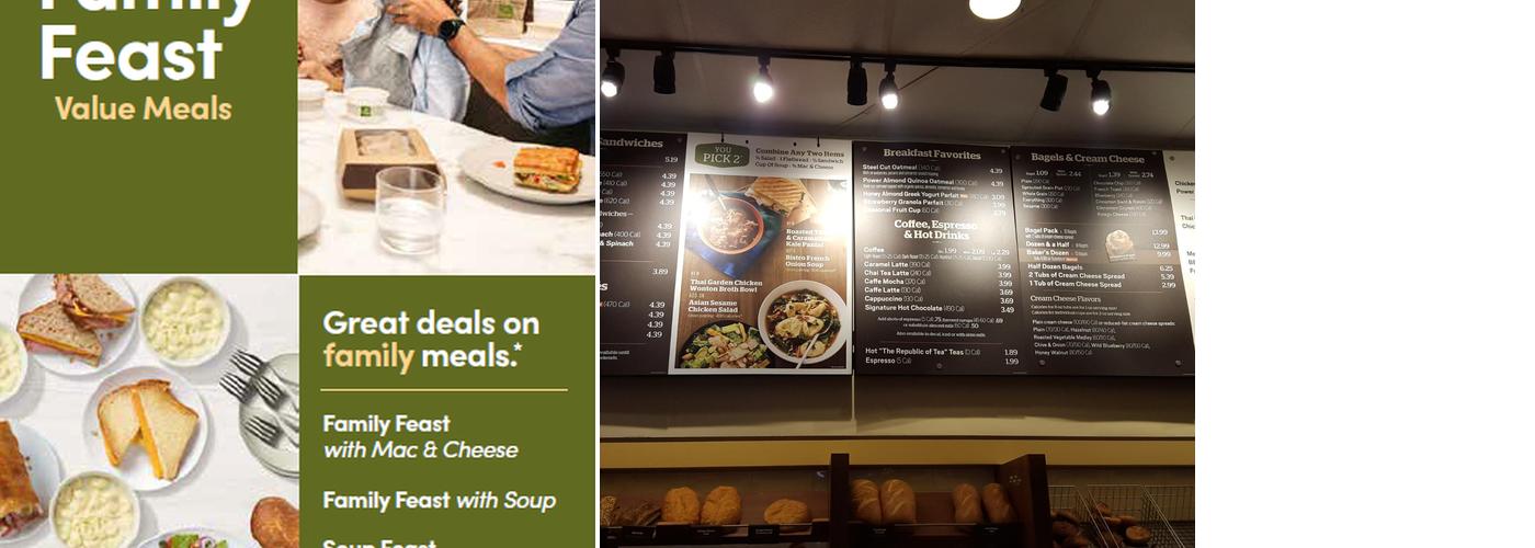 Panera Bread Menu