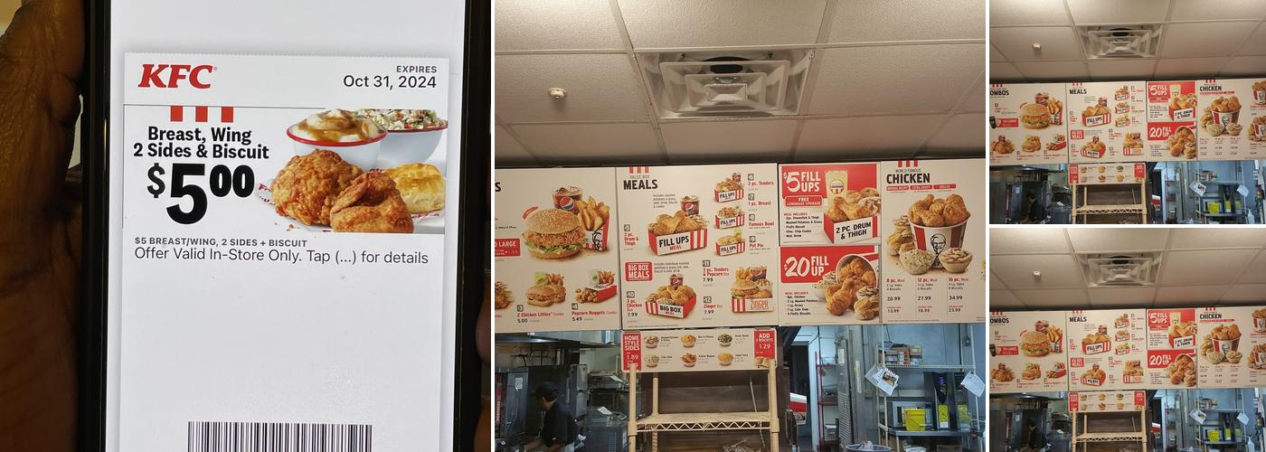 KFC Menu