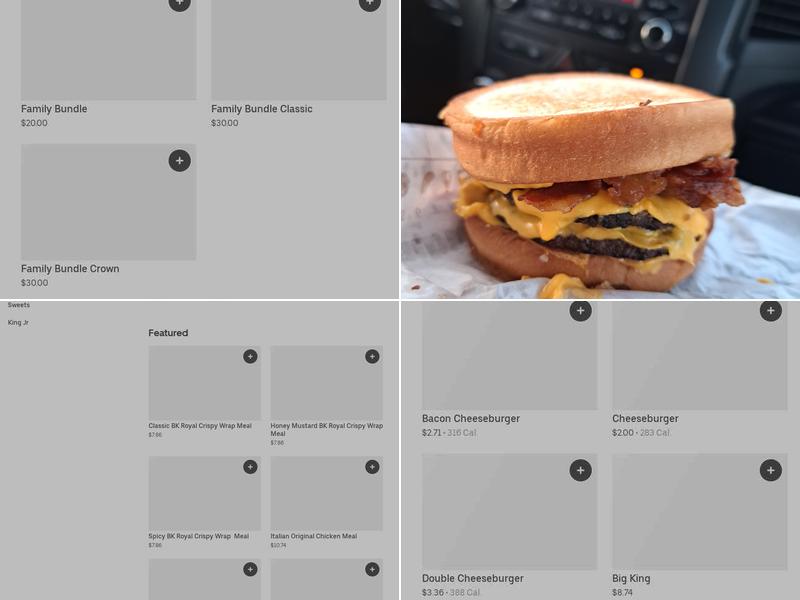 Burger King Menu