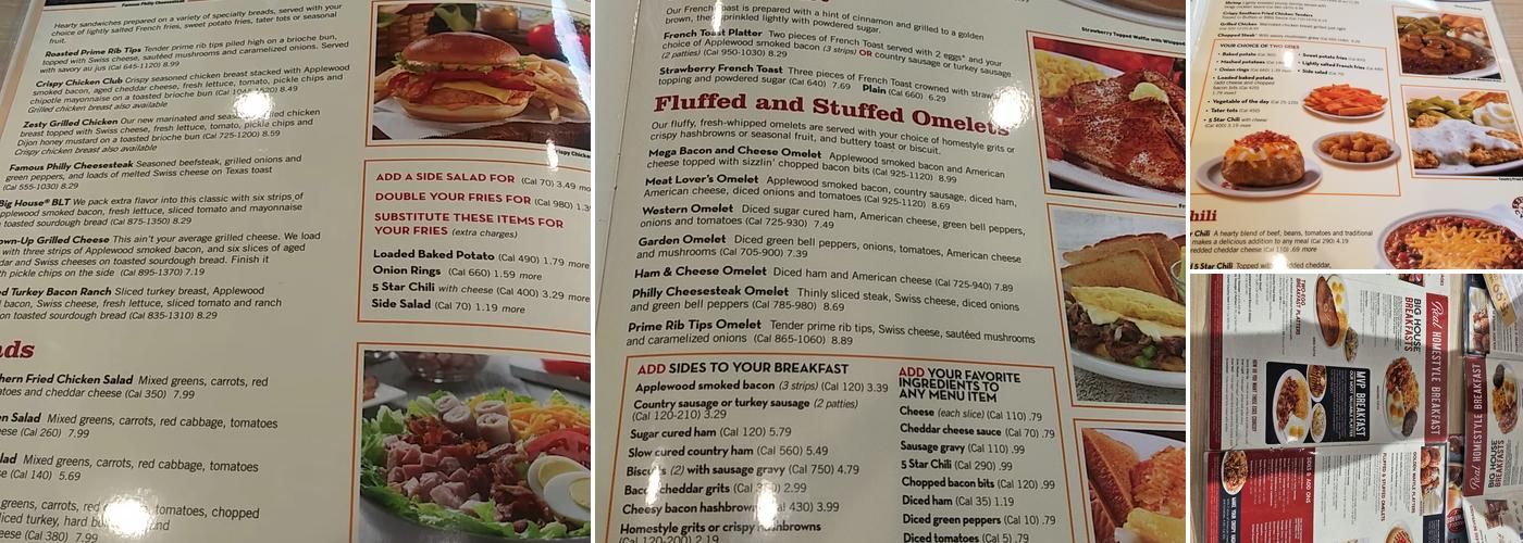 Huddle House Menu