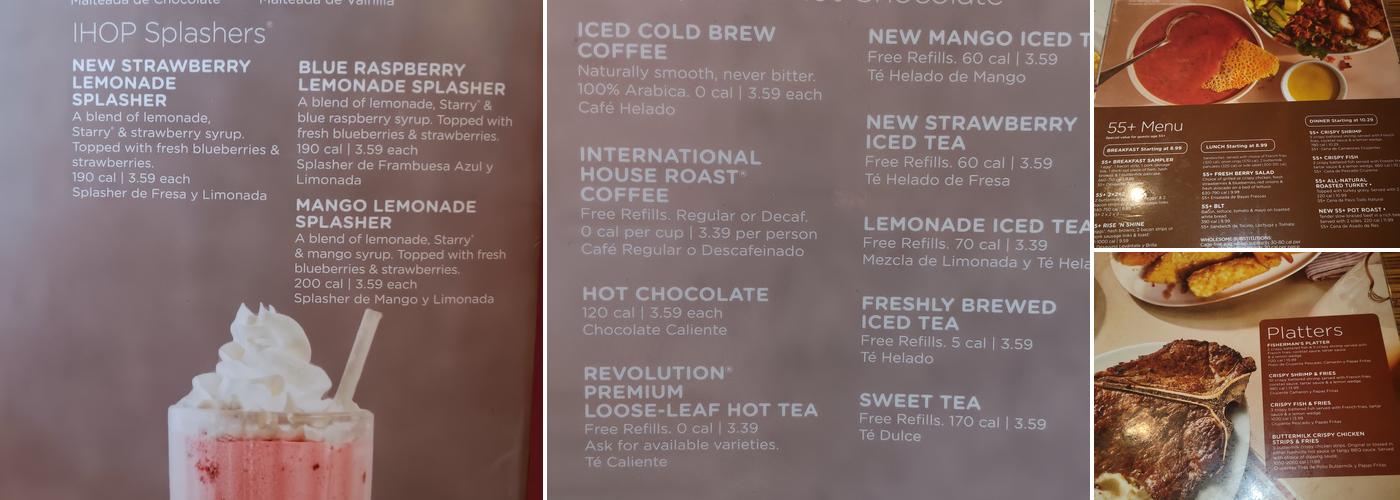 IHOP Menu