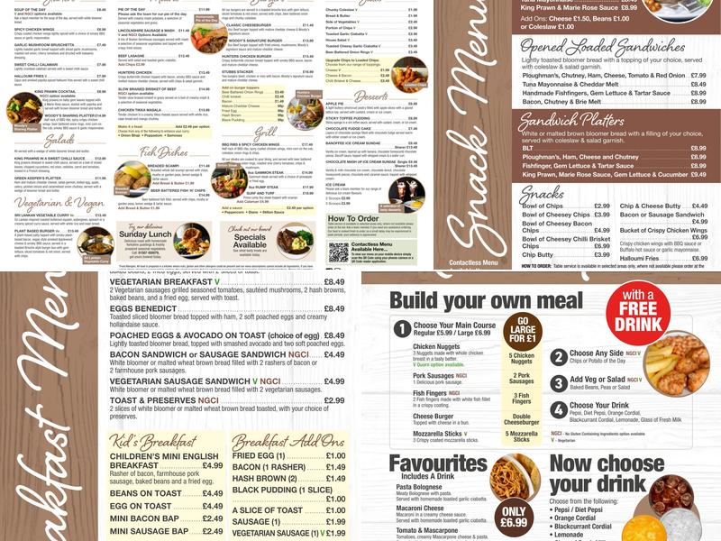 Woodthorpe Leisure Park Menu