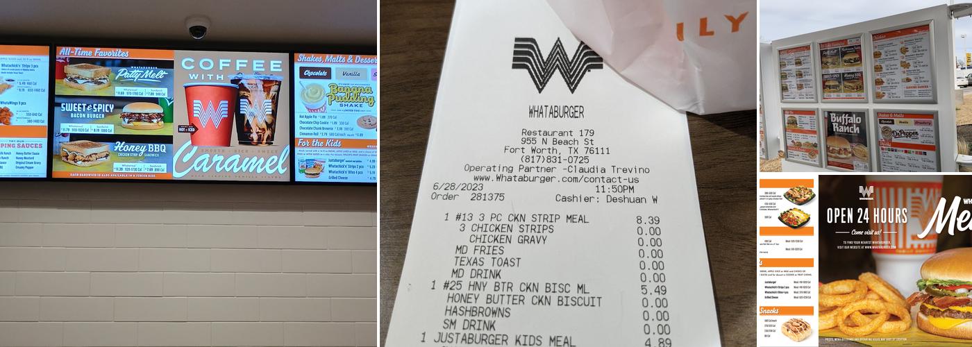 Whataburger Menu