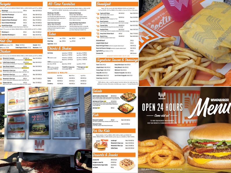 Whataburger Menu