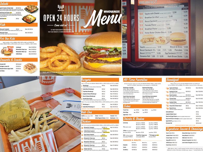 Whataburger Menu