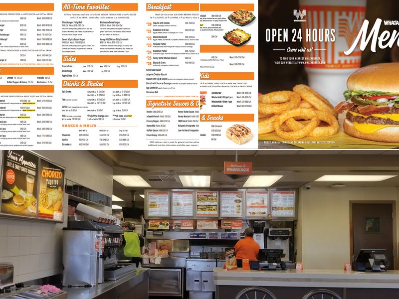 Whataburger Menu