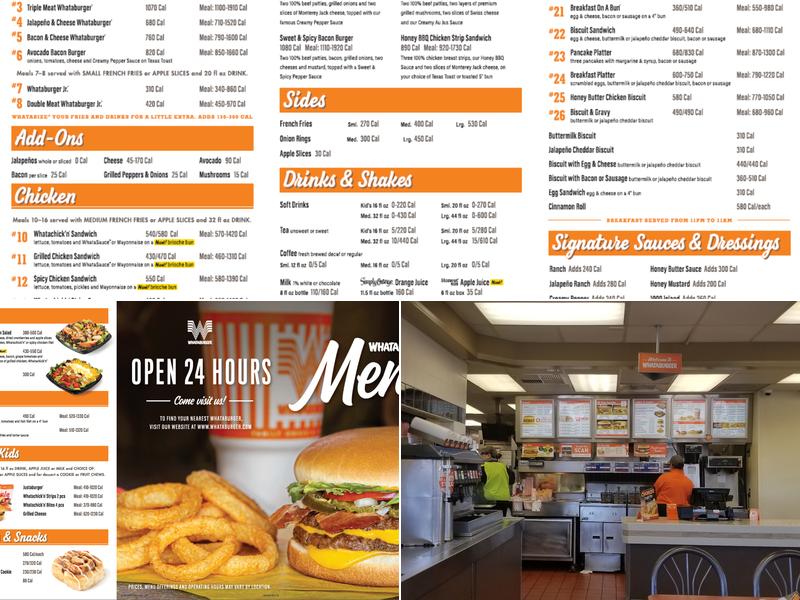 Whataburger Menu