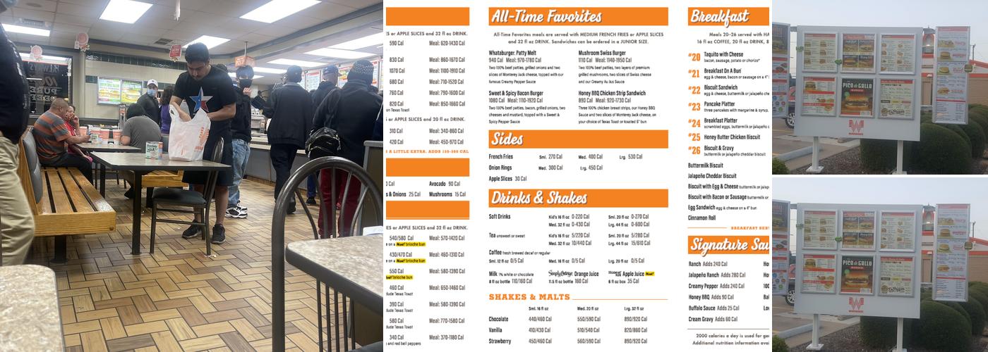 Whataburger Menu