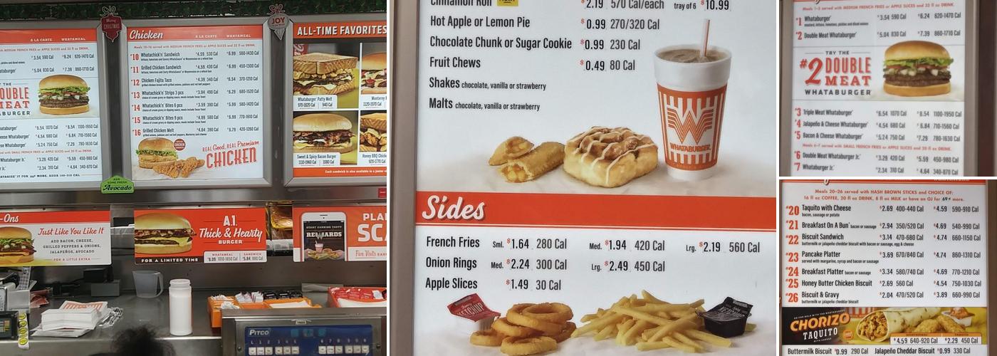 Whataburger Menu