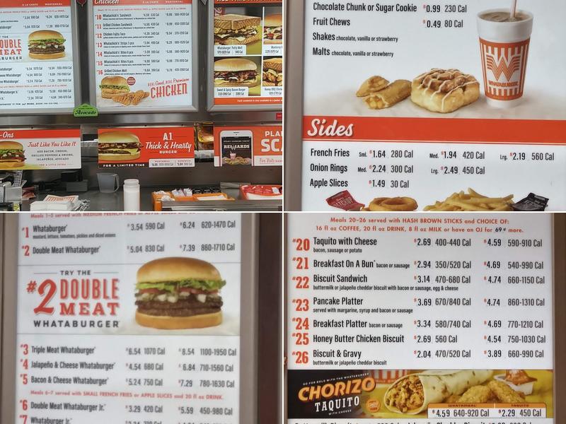 Whataburger Menu