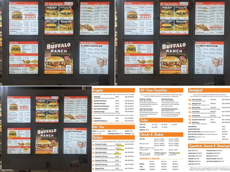 Whataburger Menu