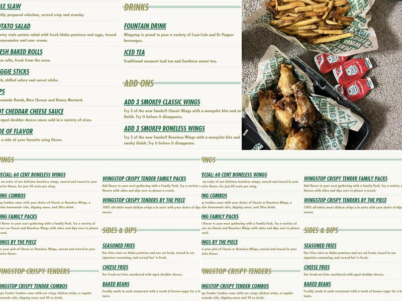 Wingstop Menu