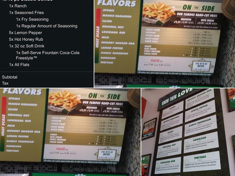Wingstop Menu