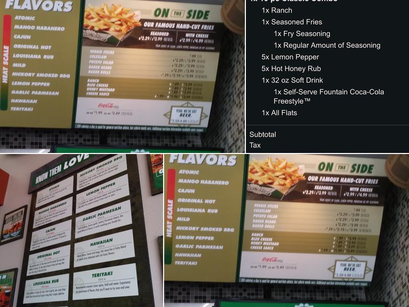 Wingstop Menu