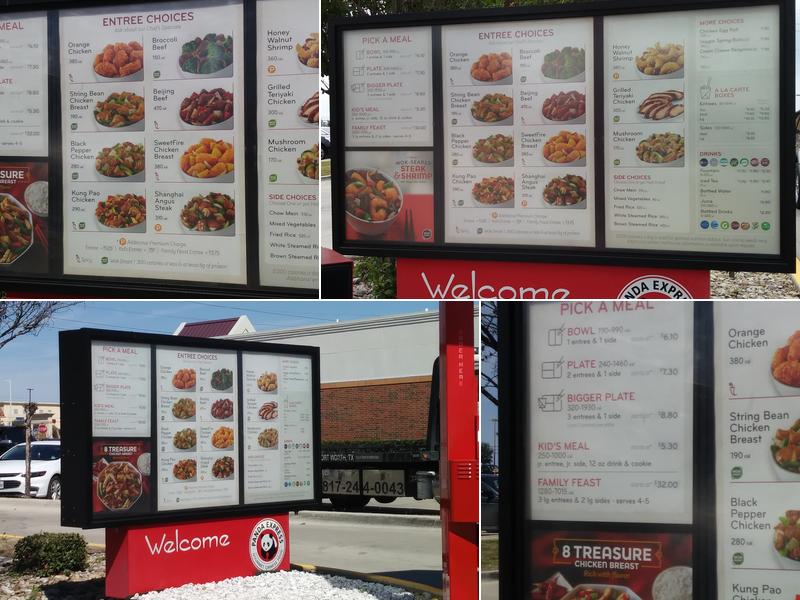Panda Express Menu