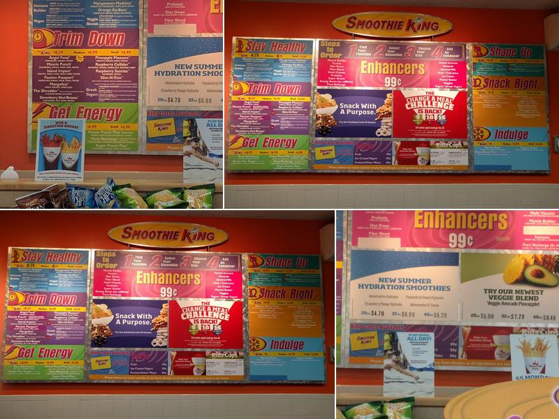 Smoothie King Menu