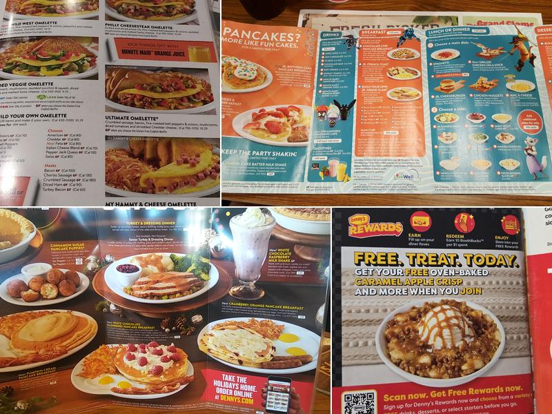 Denny's Restaurant Menu