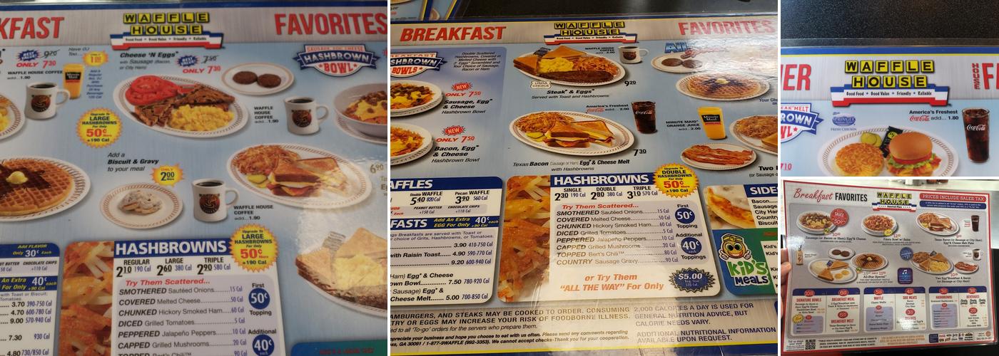 Waffle House Menu