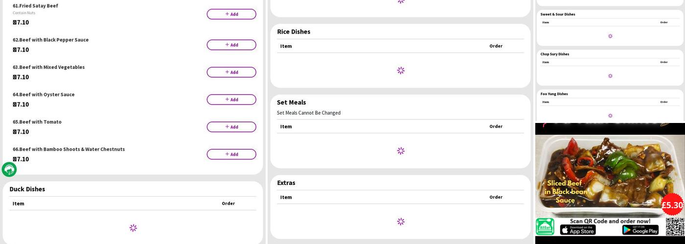 Fu Yuan Chinese Takeaway Menu