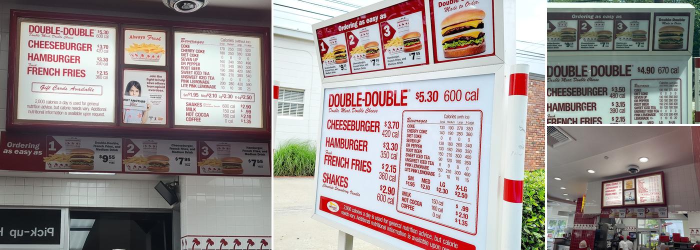 In-N-Out Burger Menu
