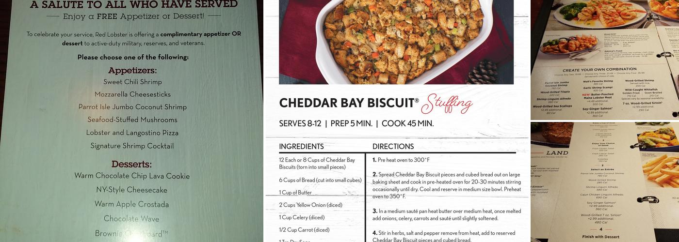 Red Lobster Menu