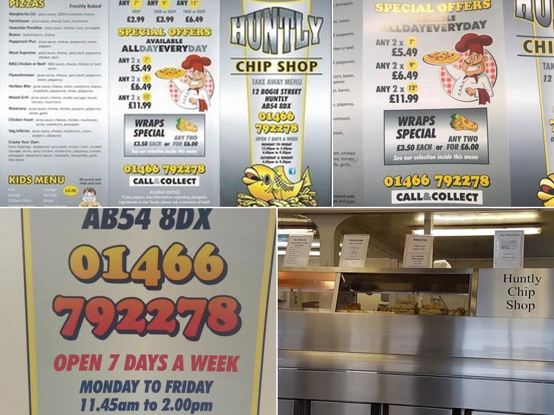 Huntly Chip Shop Menu