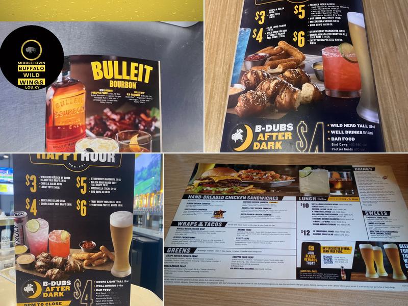 Buffalo Wild Wings Menu