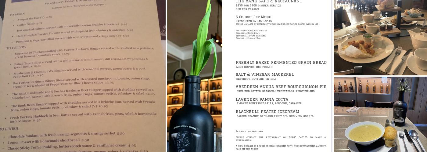 The Bank Cafe & Restaurant Menu